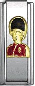 Buckingham Palace guard London - superlink enamel Italian charm - Click Image to Close