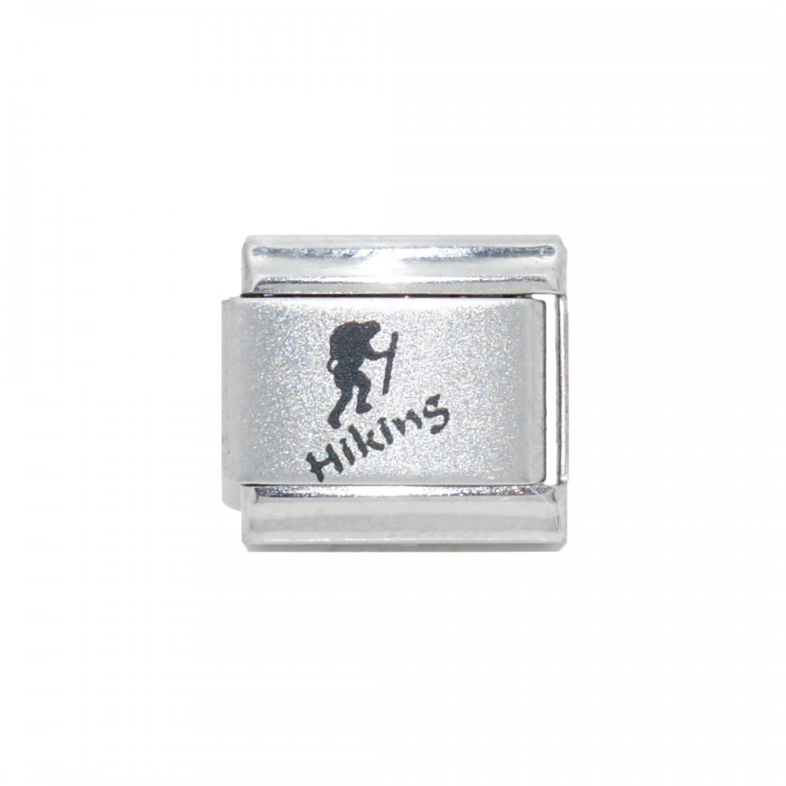 Hiking - 9mm Laser Italian Charm - Click Image to Close