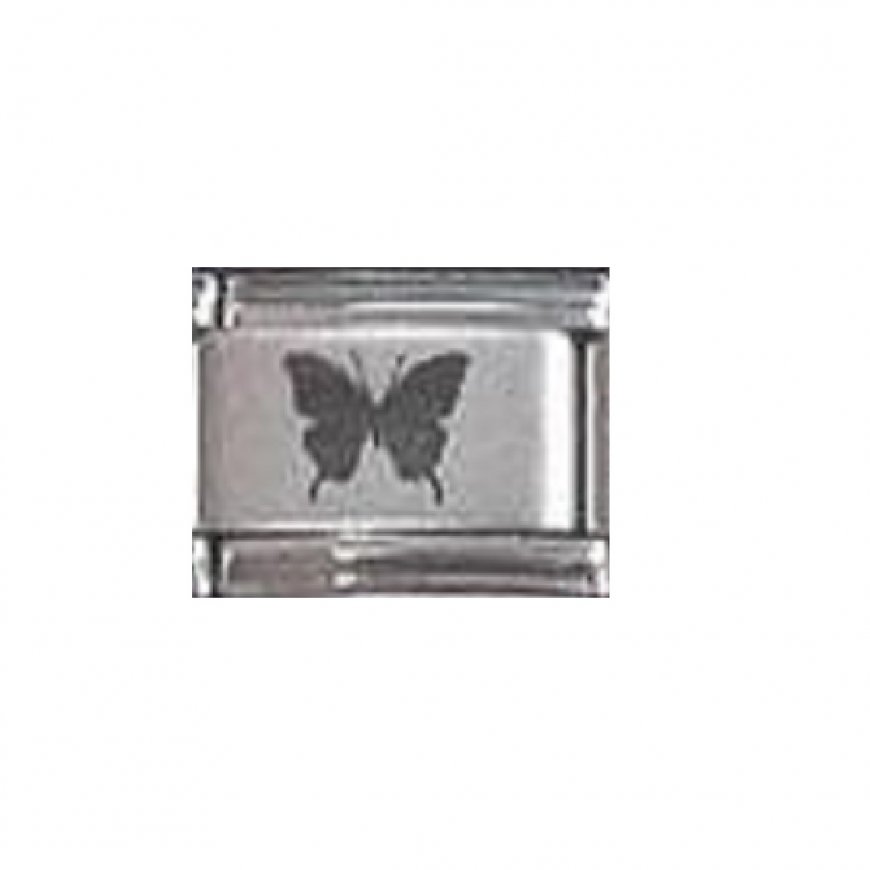 Butterfly - laser 9mm Italian charm - Click Image to Close