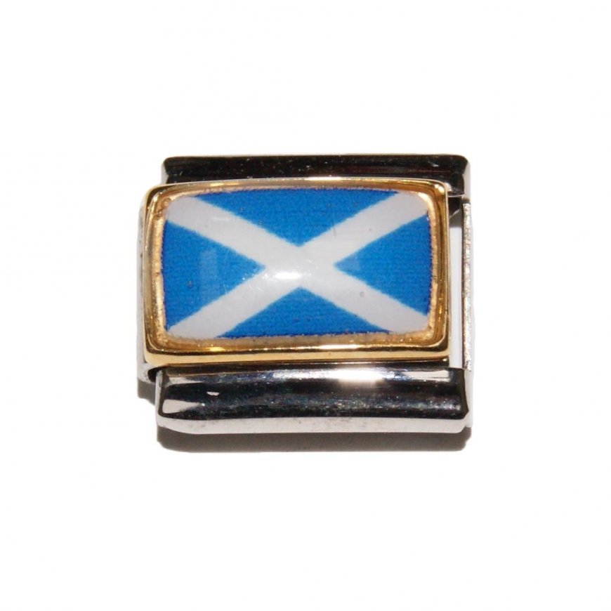 Flag - Scotland photo enamel 9mm Italian charm - Click Image to Close
