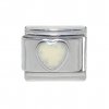 Sparkly Heart - April diamond 9mm Italian charm