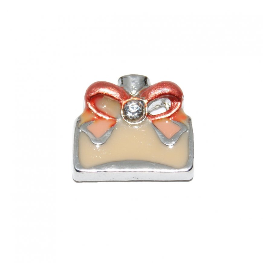 Perfume Bottle with stone 8mm floating locket charm - Click Image to Close