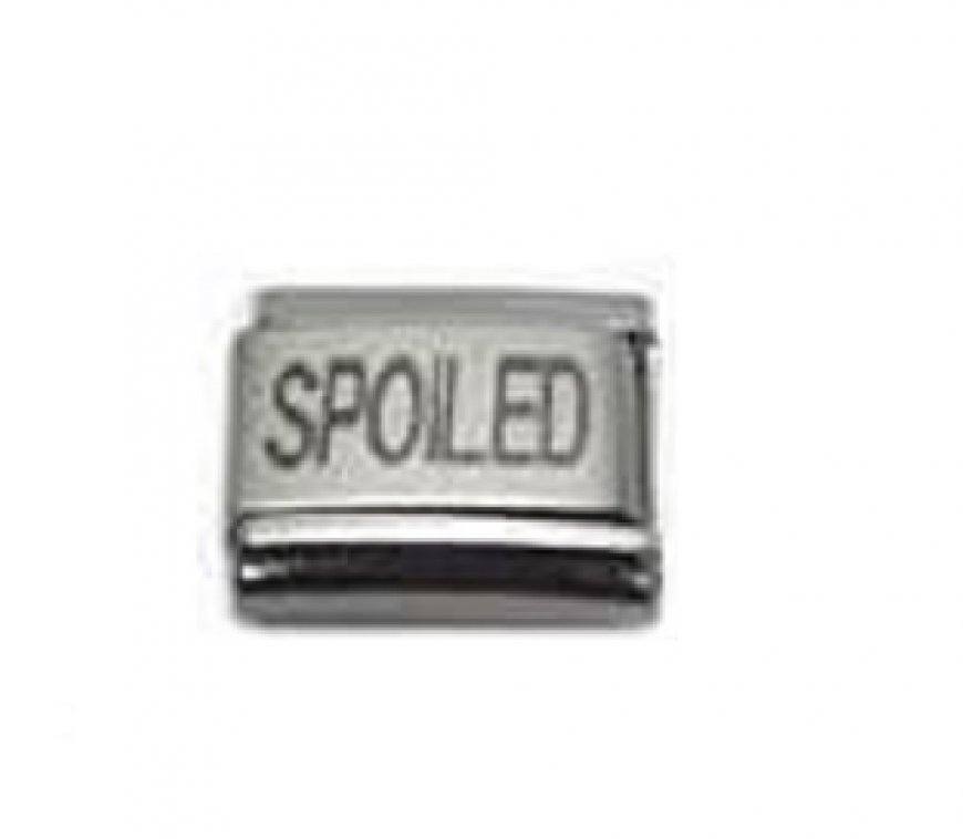 Spoiled - plain laser 9mm Italian charm - Click Image to Close