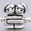 EB408 - Silver plated beads 2 girls cute