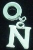 NEW Dangle letter N - fits European bead bracelets