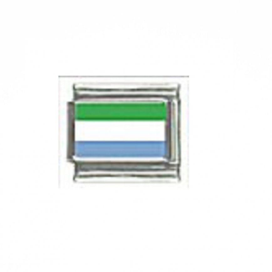 Flag - Sierra Leone photo 9mm Italian charm - Click Image to Close