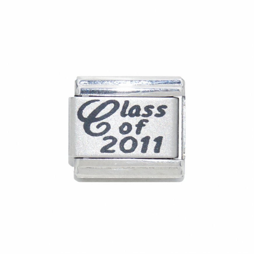 Class of 2011 - 9mm plain laser Italian charm - Click Image to Close