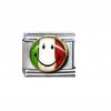 Flag - Italy with smiley face enamel 9mm Italian charm