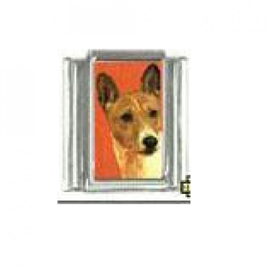 Dog charm - Basenji 3 - 9mm Italian charm - Click Image to Close