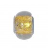 EB37 - Glass bead - Clear gold glittery European bead charm