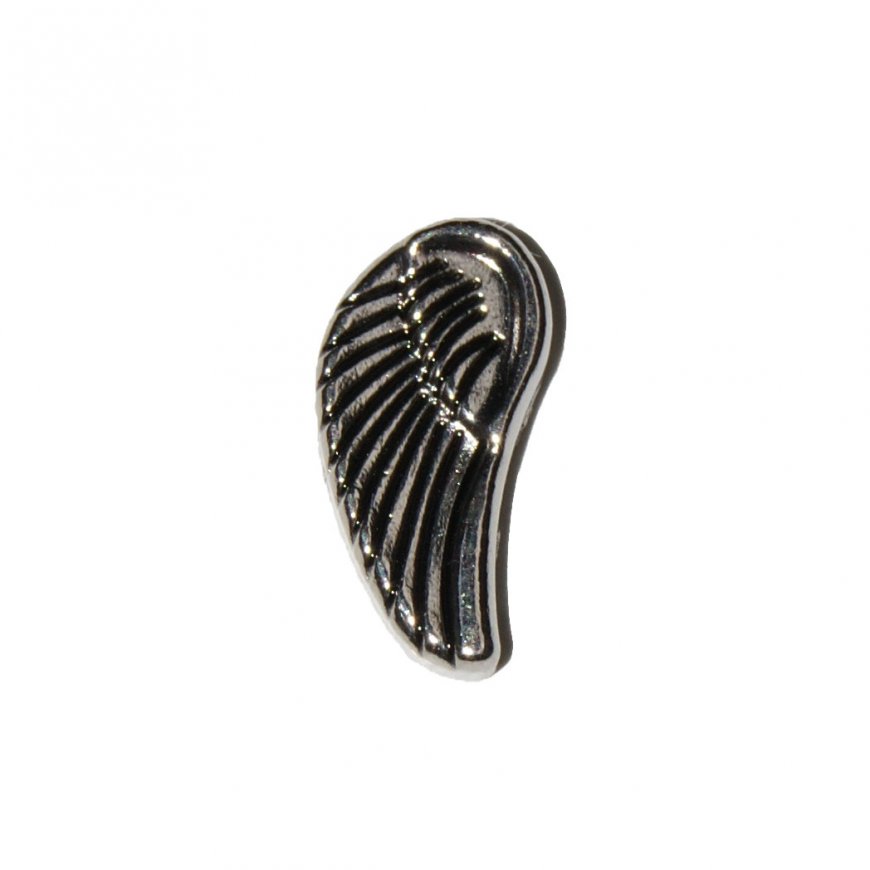 Angel wing 14mm floating locket charm - Click Image to Close