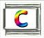 Rainbow letter - C