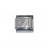 Silver coloured letter M - 9mm Italian charm