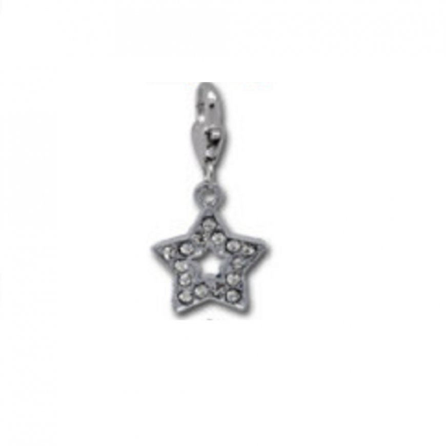Rhinestone star - clip on charm fits Thomas Sabo Style Bracelets - Click Image to Close