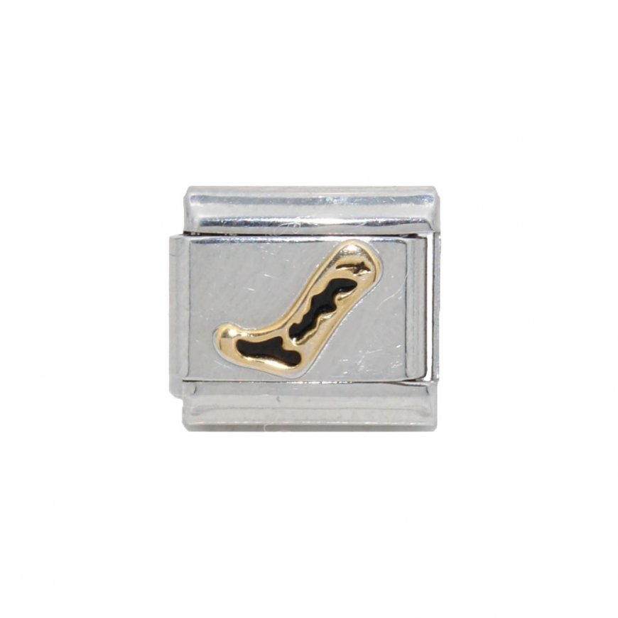 Horse riding boot (a) - enamel 9mm Italian charm - Click Image to Close