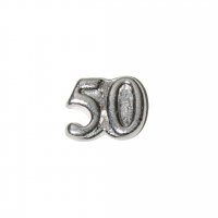 50 silvertone 9mm floating locket charm