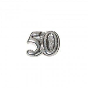 50 silvertone 9mm floating locket charm