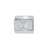 Silver coloured butterfly link - 9mm Italian charm