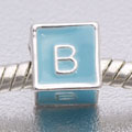 Blue Letter B - fits European bead bracelets - Click Image to Close