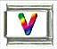 Rainbow letter - V