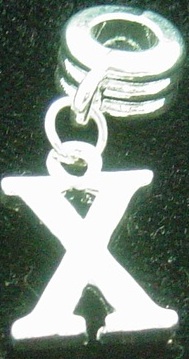 NEW Dangle letter X - fits European bead bracelets - Click Image to Close