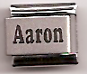 Aaron - laser name Italian charm - Click Image to Close