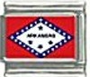 US State Flag - Arkansas 9mm Italian charm - Click Image to Close