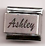 Ashley - laser name Italian charm - Click Image to Close