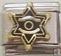 Sheriff badge enamel Italian charm - Click Image to Close