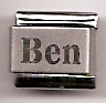 Ben - laser name Italian charm - Click Image to Close