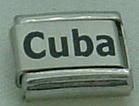 Cuba - Plain Laser charm - Click Image to Close