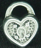 EB108 - Heart with a lock bead - Click Image to Close