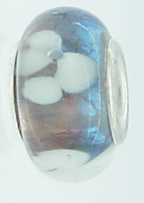 EB230 - Blue pink and white bead