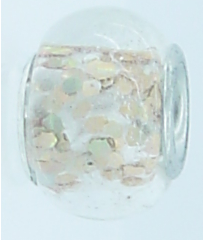 EB313 - Clear bead with gold glitter