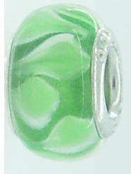EB368 - Green and white bead