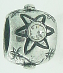 EB388 - Star bead with clear rhinestone