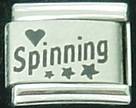 Love Spinning - Laser Italian charm - Click Image to Close