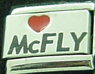 Love McFLY Red Heart Italian charm - Click Image to Close