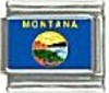 US State Flag - Montana 9mm Italian charm - Click Image to Close