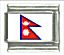 Flag - Nepal photo enamel 9mm Italian charm - Click Image to Close