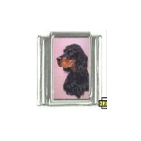 Dog charm - Gordon Setter 4 - 9mm Italian charm