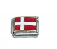 Flag - Denmark enamel 9mm Italian charm