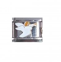 White angel - 9mm enamel Italian charm