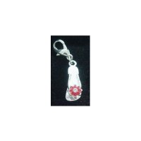 Red Flower Flipflop - Clip on Charm