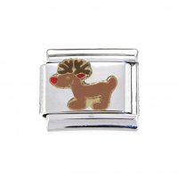 Reindeer enamel - Christmas - 9mm Italian Charm