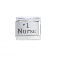 #1 Nurse - 9mm Laser Italian Charm