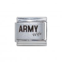 Army wife - 9mm Laser Italian Charm