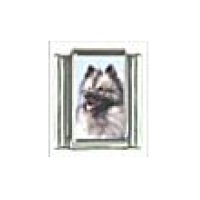 Dog charm - Keeshond 4 - 9mm Italian charm