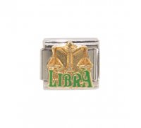 Libra Word enamel charm (24/9-23/10) 9mm Italian charm