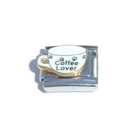 Coffee lover (b) - enamel 9mm Italian charm